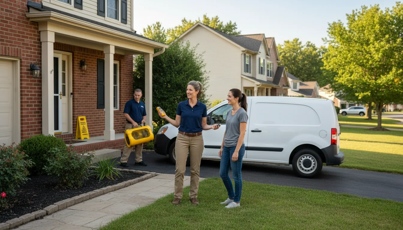 Residential water damage restoration in Richton Park, IL